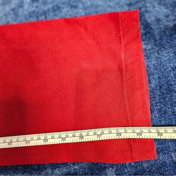 St. John Red Pants Casual Trousers Women 10 Gold Hardware - Picture 4 of 8